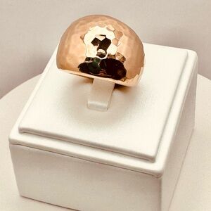 Calvin Klein Dawn Hammered Rose Gold Ring NWT